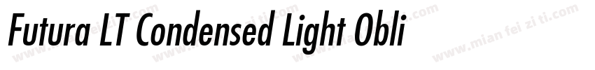 Futura LT Condensed Light Oblique字体转换